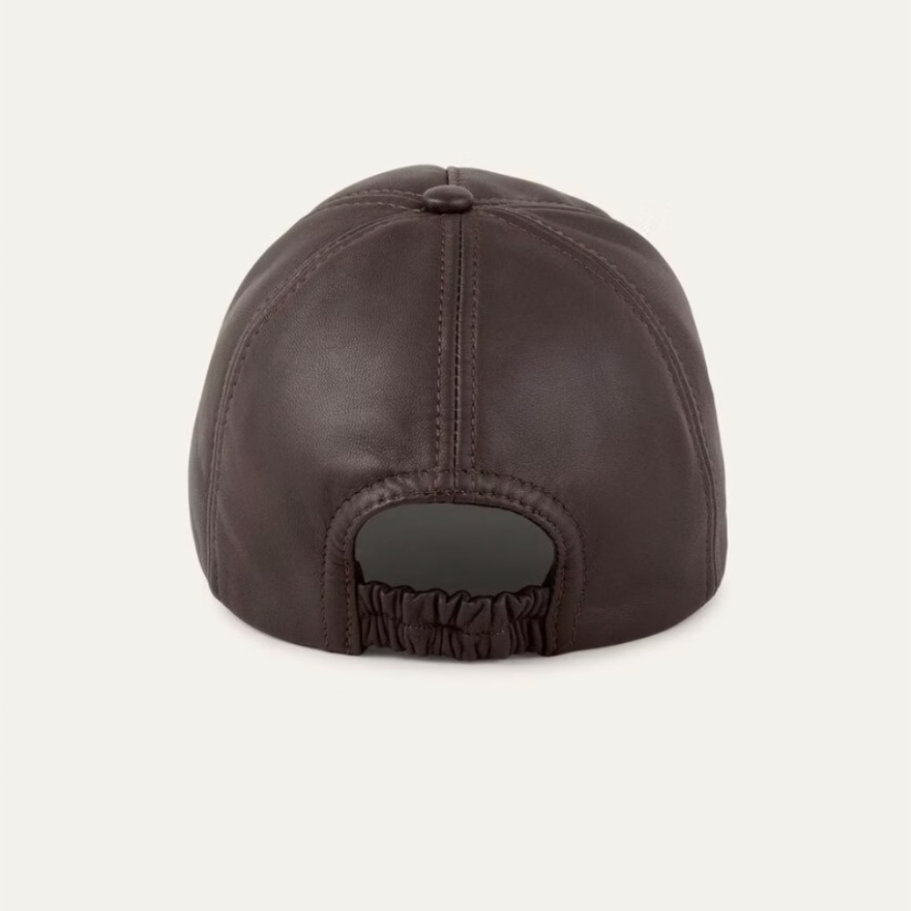 ba&sh HALY brown leather hat - Picture 4 of 6